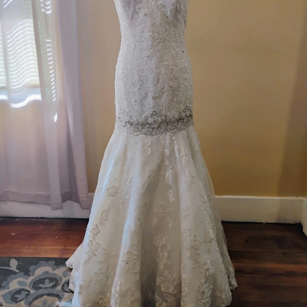 Elegant White Lace wedding Gown